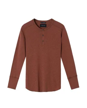 1x1 Slub Long Sleeve Henley Clay