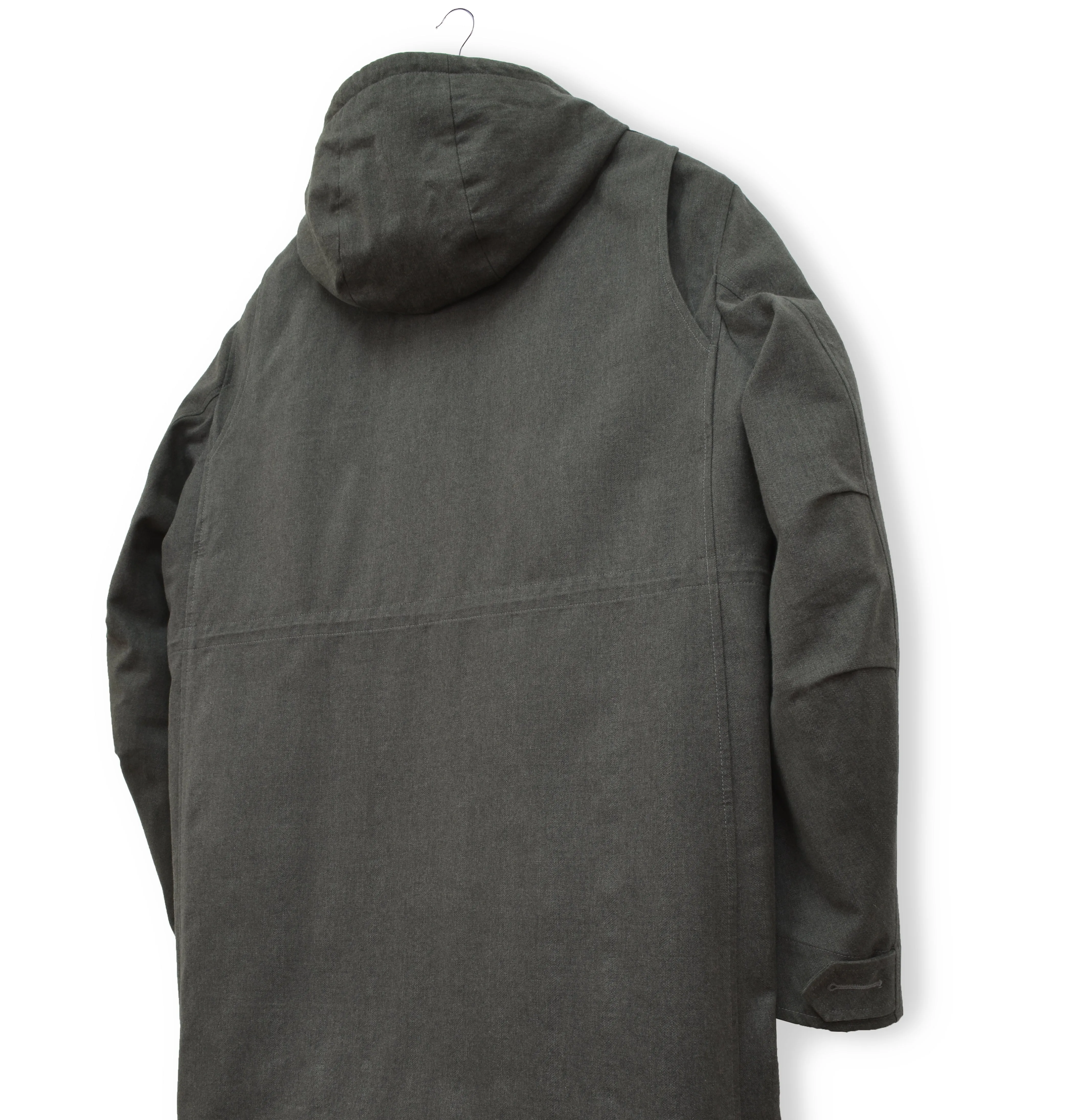 2004 Deconstructed Belgian Army Parka with Removable Liner in Wool & Cotton Denim