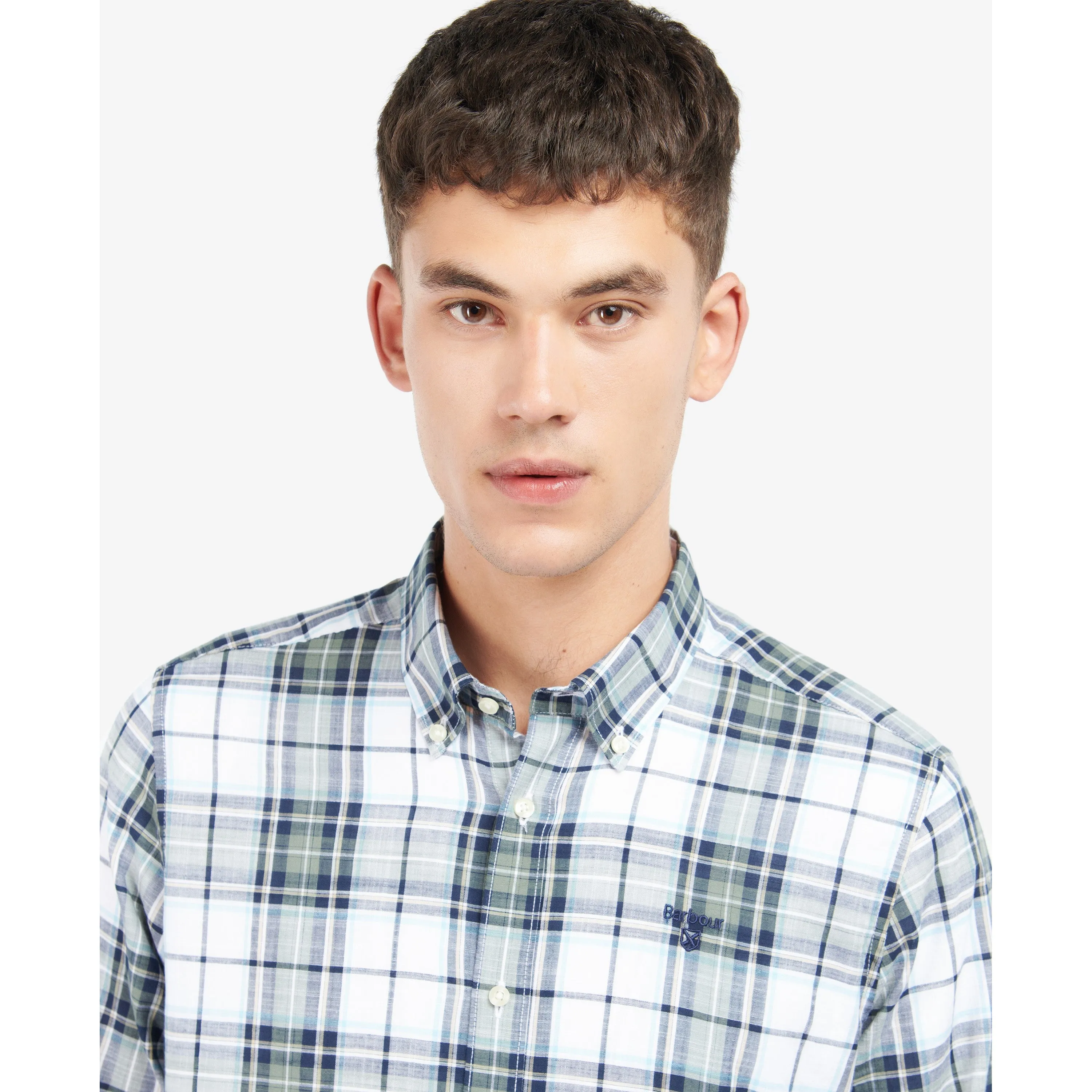 Barbour Blakelow Tailored Mens Shirt - Agave Green