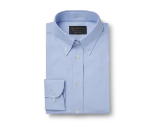 Blue Button Down Collar Tailored Fit Oxford Cotton Shirt