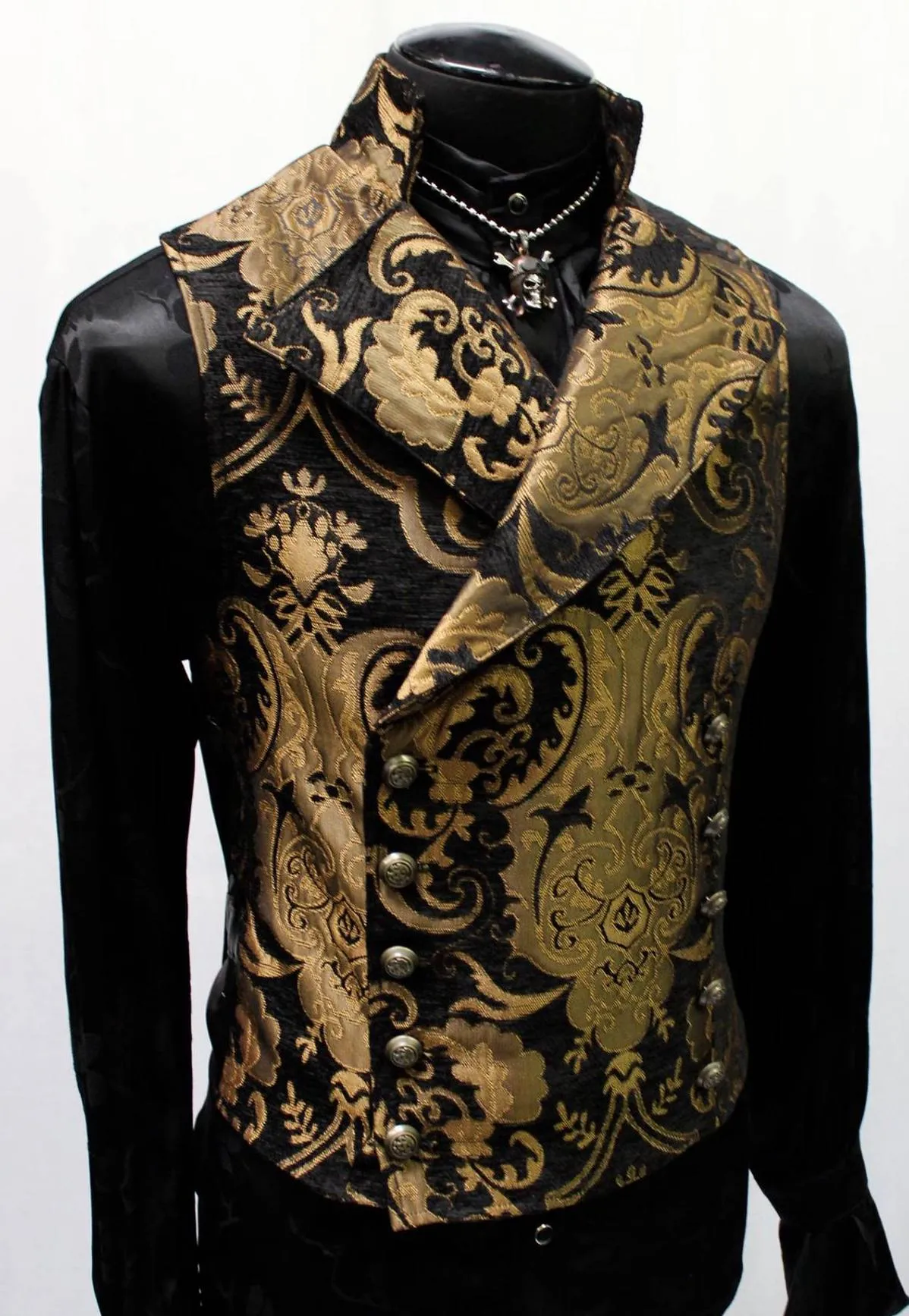 Gold and Black Tapestry Cavalier Vest