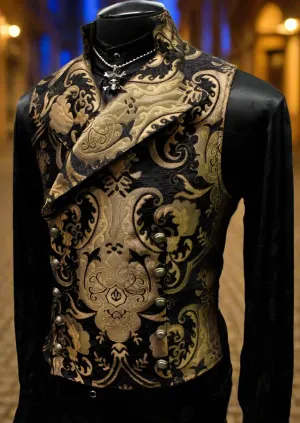 Gold and Black Tapestry Cavalier Vest