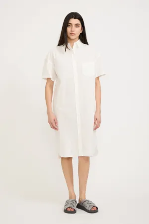 Chiara Short Sleeve Shirt Dress White