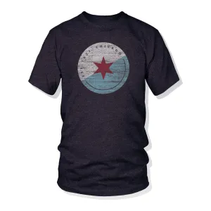 Chicago Charcoal Men's Split Tee