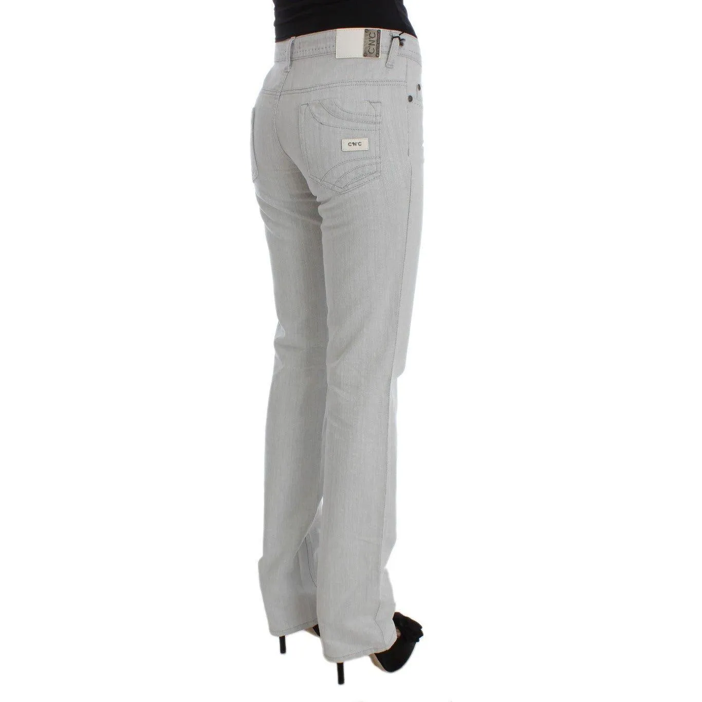 Costume National Chic Gray Slim Fit Designer Jeans