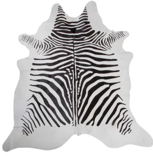 Cowhide Rug - Zebra Print (good second)