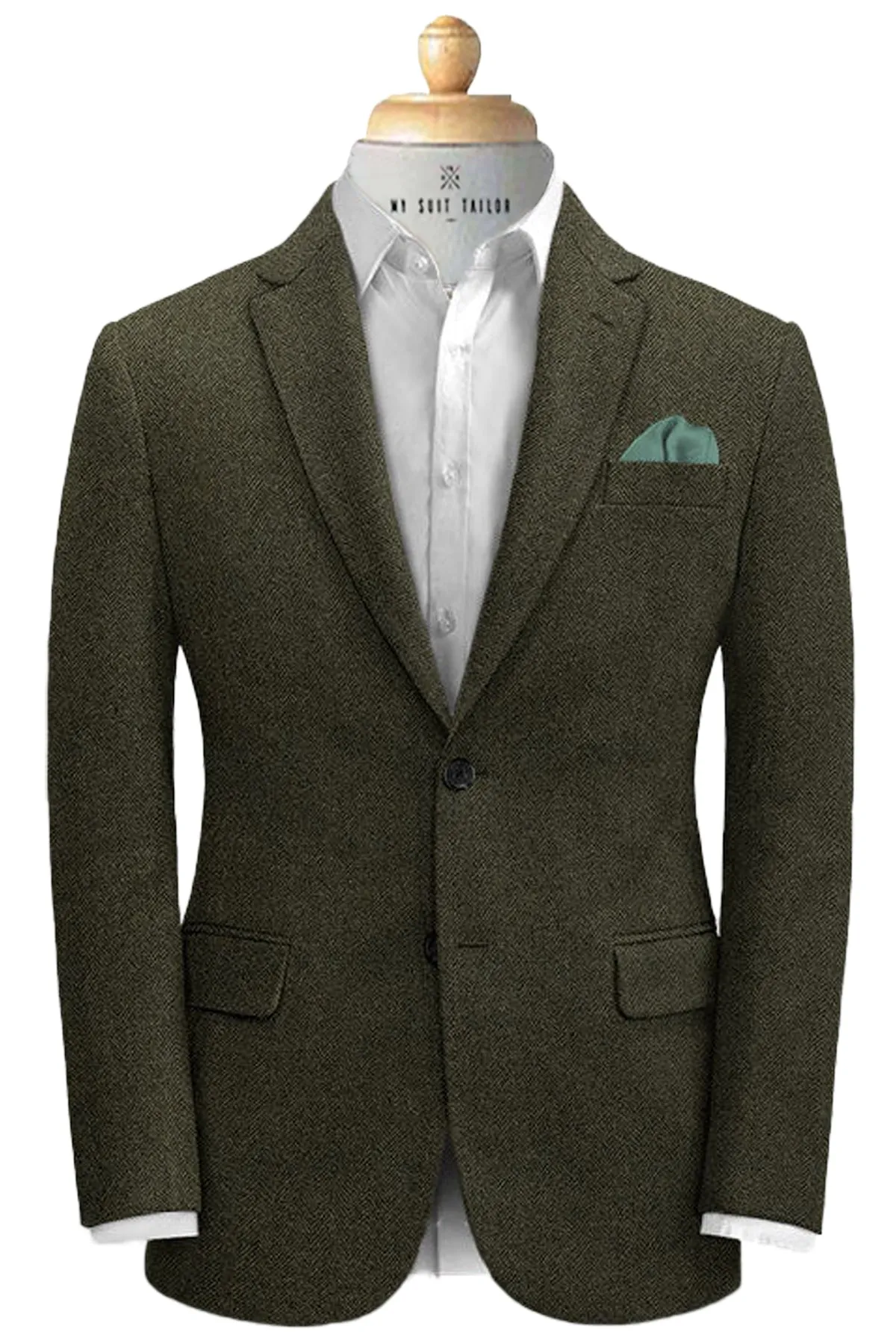 Dark Green Tweed Suit