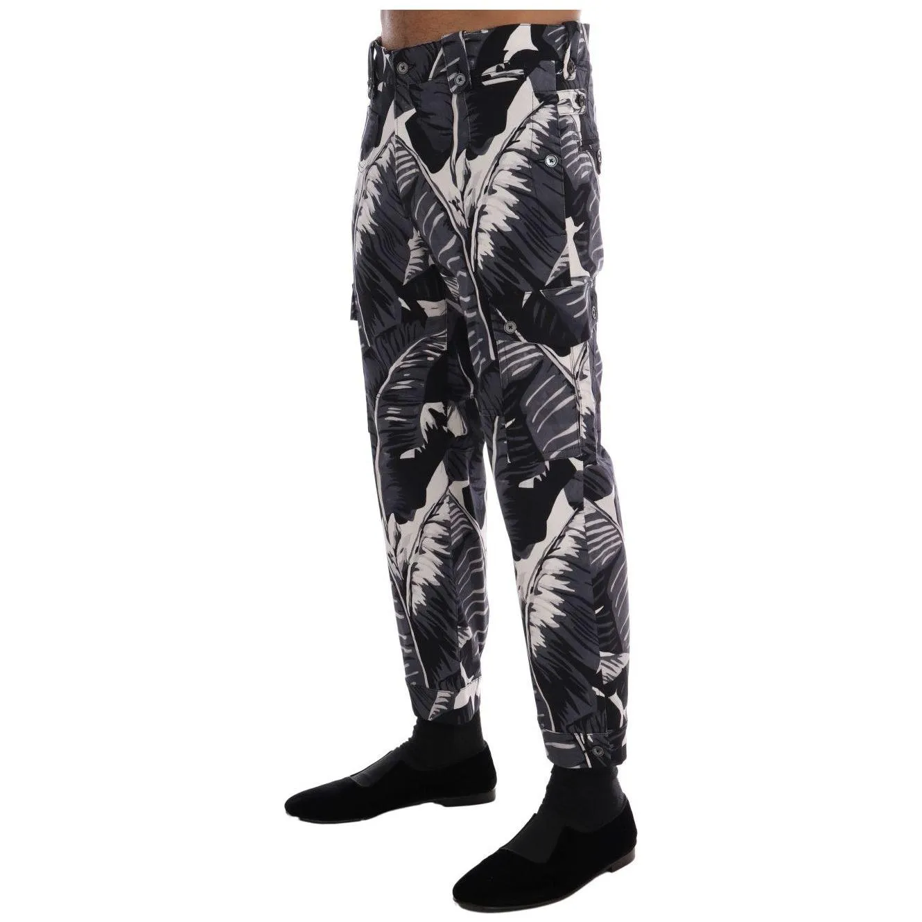 Dolce & Gabbana Elegant Capri Casual Pants in Banana Leaf Print