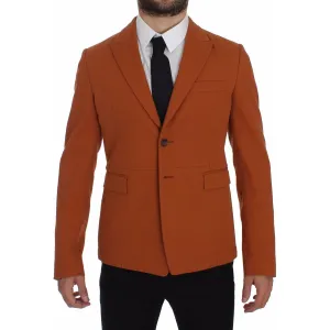 Stylish Dolce & Gabbana Orange Casual Cotton Blend Blazer