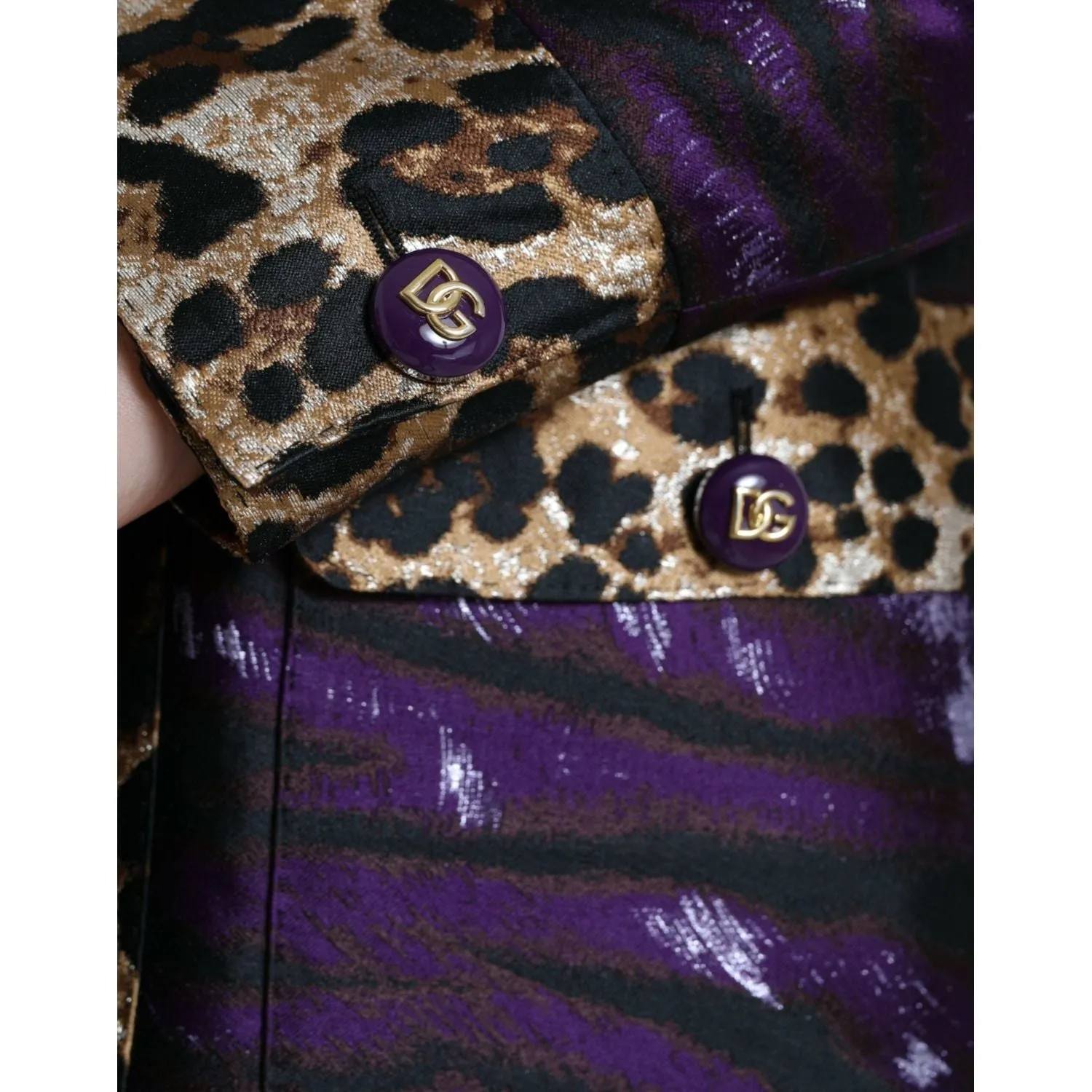 Dolce & Gabbana Exquisite Jacquard Trench With Tiger Motif