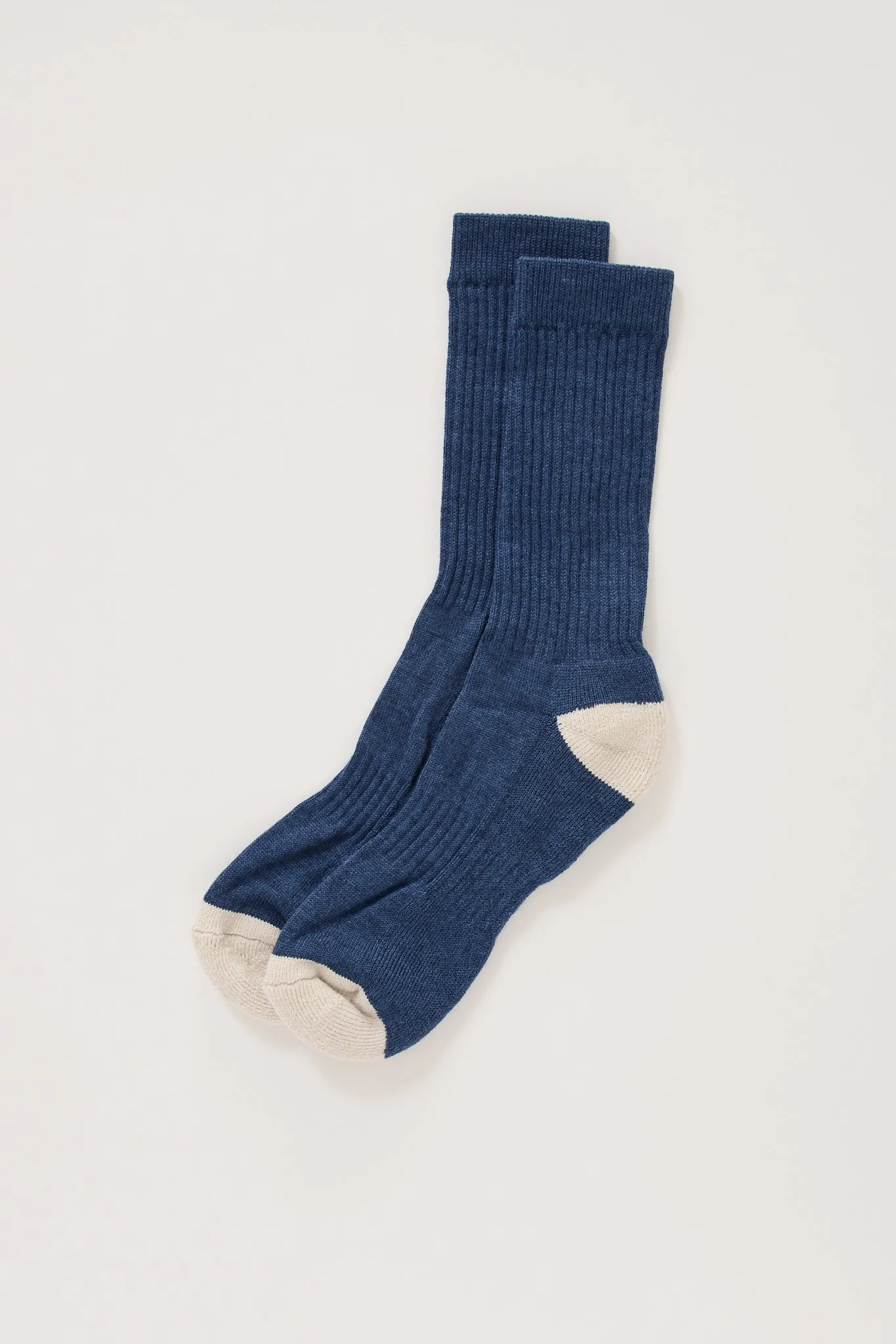 Elgin Wool Sock Scotch Blue/Ecru