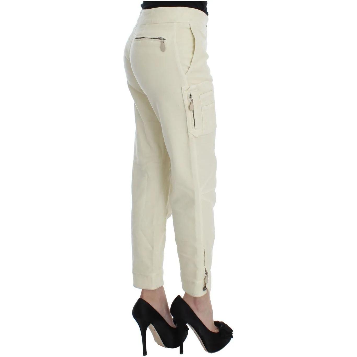 Ermanno Scervino Beige Capri Cropped Chic Pants