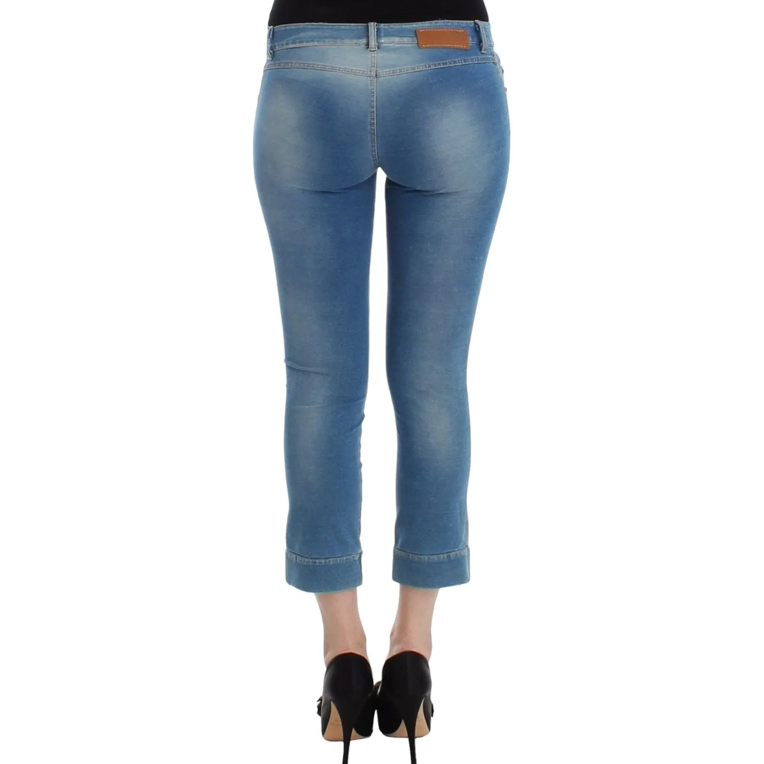 Ermanno Scervino Chic Blue Capri Jeans for Elegant Summers