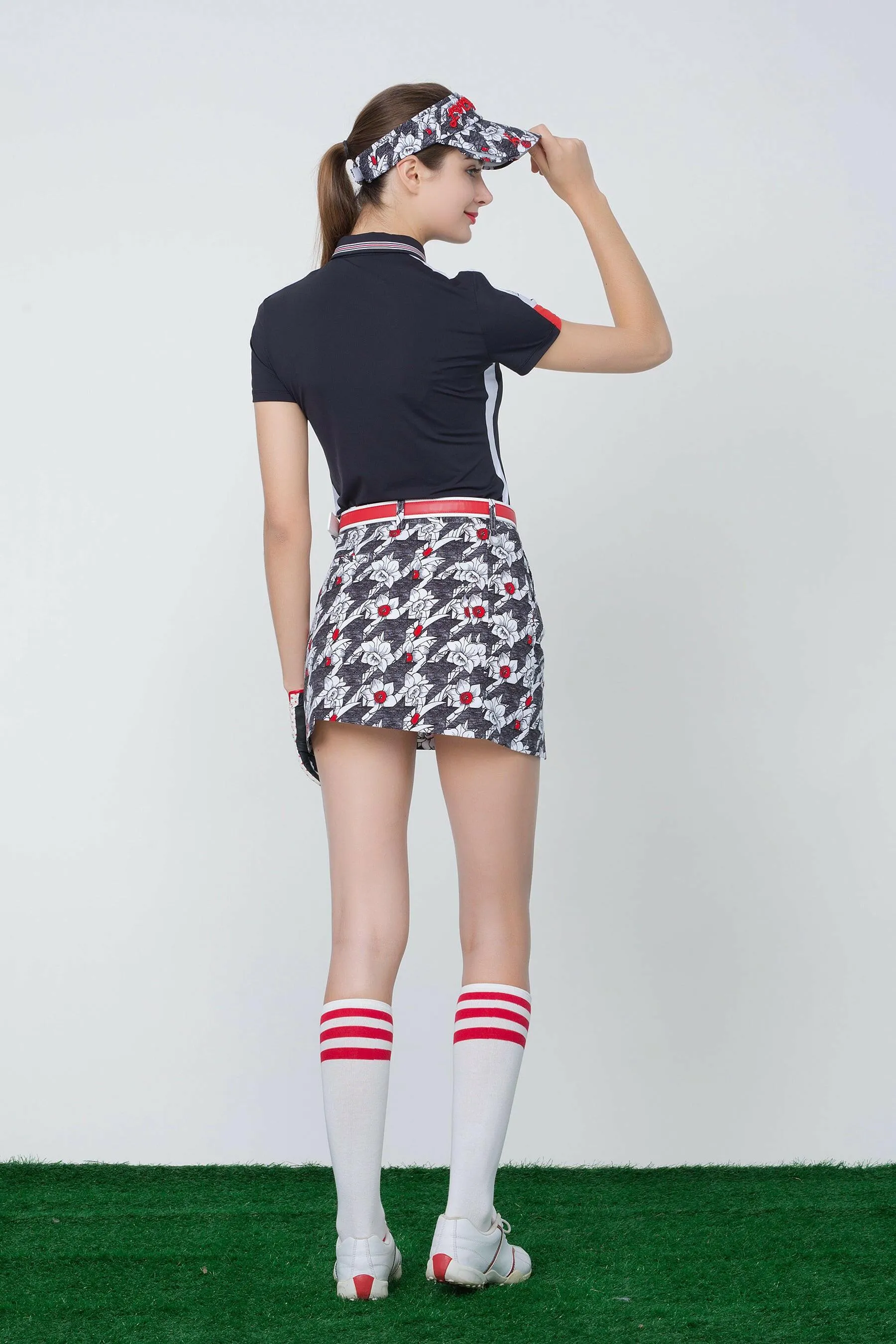 Heidelberg Houndstooth Asymmetric Skirt