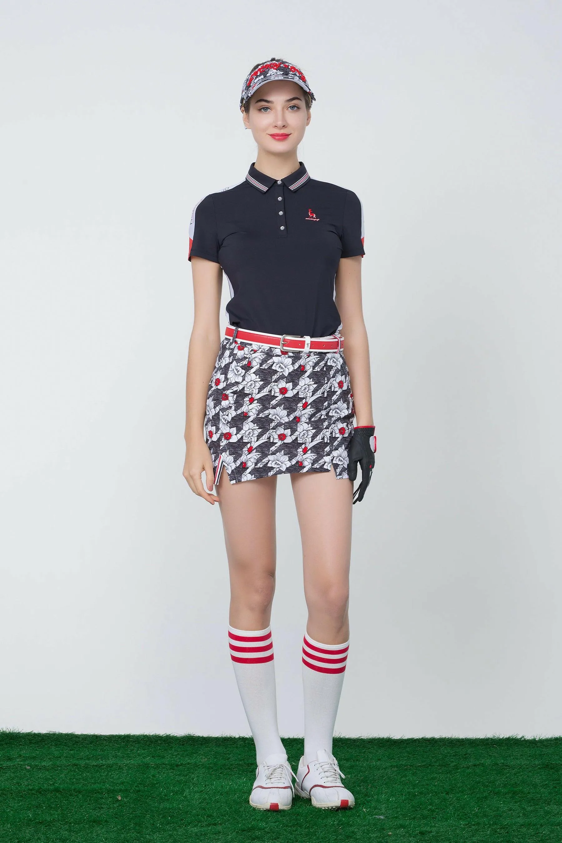 Heidelberg Houndstooth Asymmetric Skirt