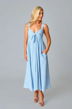 Kenny Smocked Back Maxi Dress - Blue Moon