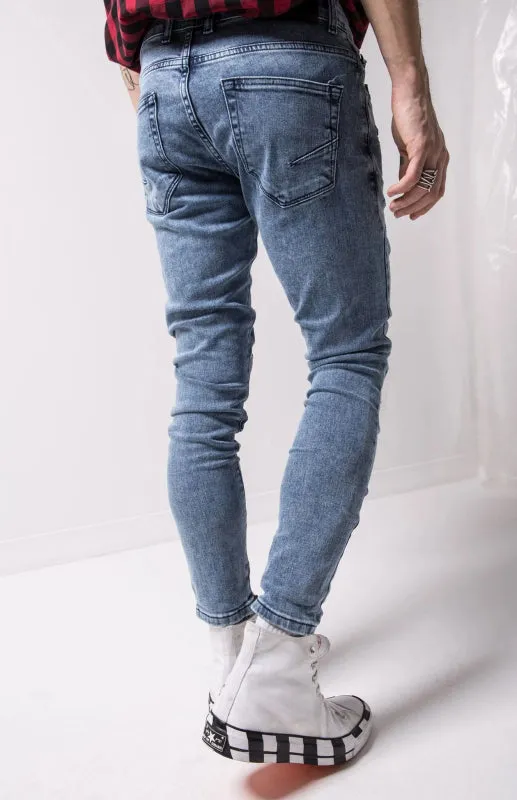 Men's Fashion Frayed Slim Fit Long Jeans