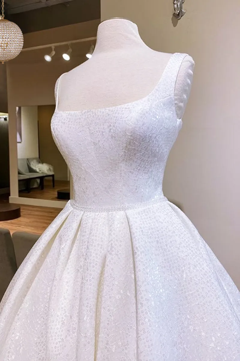 Preston Sleeveless Sparkly Wedding Dress