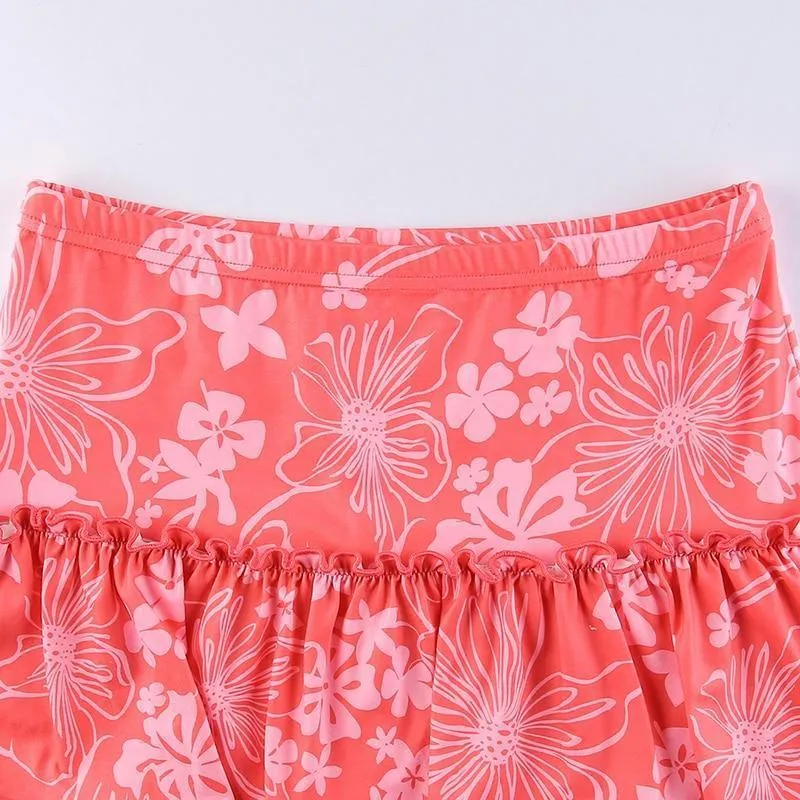 Ruffle Pink Skirt