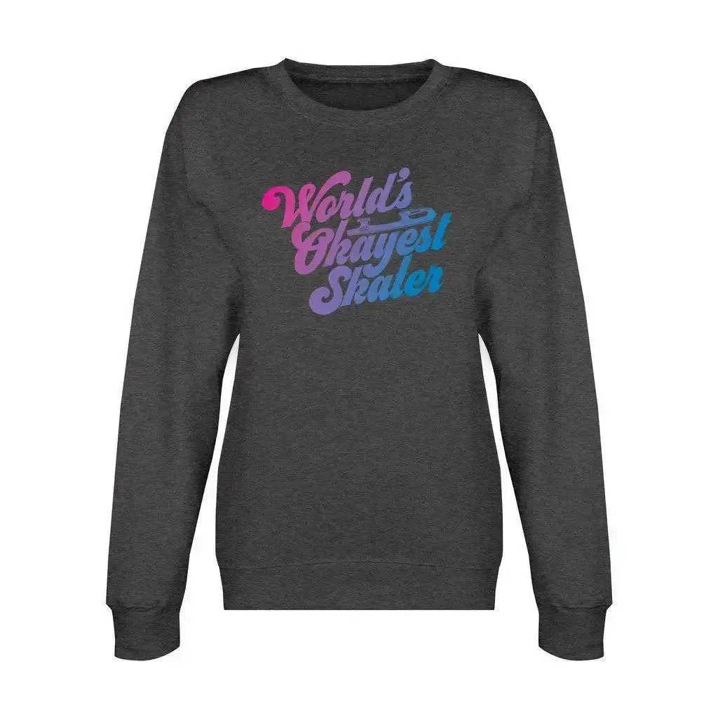 World's Okayest Skater Unisex Premium Crewneck Sweatshirt